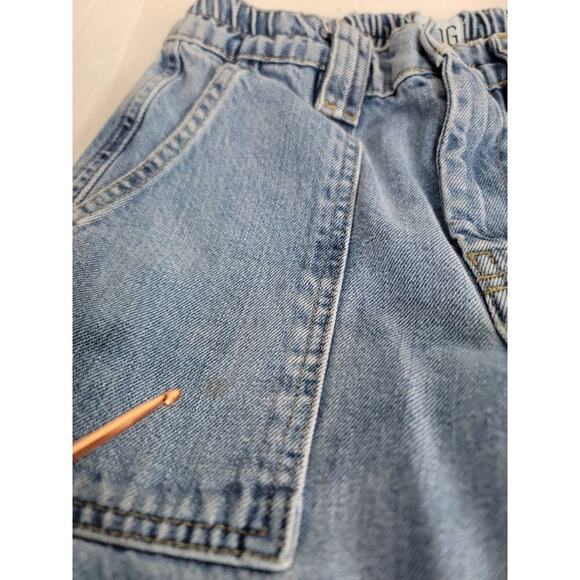 BDG Y2K Skate Cargo Jeans Baggy Womens Sz 25 Wide Leg Drapey 90s Y2K Streetwear - Picture 4 of 10